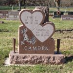 Custom designed double monument for husband and wife