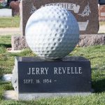 Custom designed golf ball headstone
